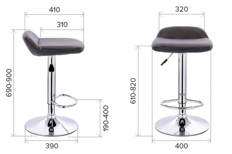 Барный стул Everprof Form Экокожа Черный_5