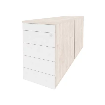 Тумба двойная приставная / опорная (TIP-ON) ONIX O.TPO-2.8 TIP Денвер Светлый/Белый_0