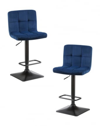 Стул барный DOBRIN DOMINIC (синий велюр (MJ9-117)) 2 шт_0