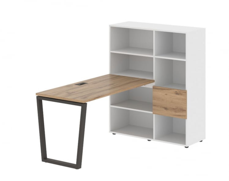 Рабочая станция EDIS EVRST 1113 Дуб Денвер светлый Мокко Белый_0