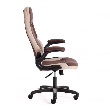Кресло офисное BAZUKA флок , коричневый/бежевый/коричневый перфорированный, 6/7/6/06_1