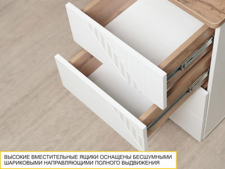 Стол письменный (лев/прав) Монако 903.24 Дуб Вотан / Белый шпон / Альпийский белый_6