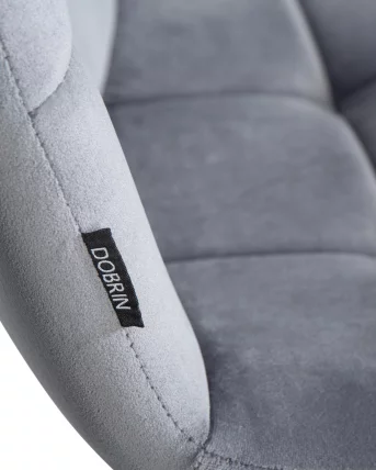 Стул обеденный DOBRIN CHILLY (Серо-голубой Holland 14, основание белое)_7