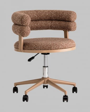 Стул офисный Понтй светло-коричневый бежевые ножки / Ponty_0