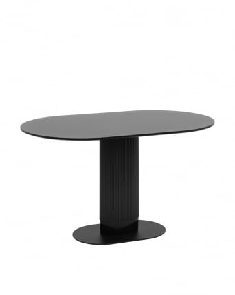 Стол овальный обеденный Mystery 130*80 черный_0