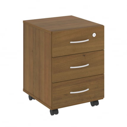 Тумба подкатная (3 ящика, с замком) NOVA S В.ТМ-3 Орех Гварнери_0