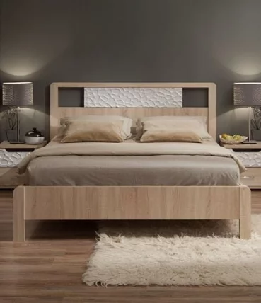 Кровать (1200) ВЙСПАА 44 Дуб сонома (спальня) / WYSPAA_1