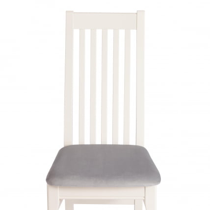 Стул DOLCE мягкое сидение бук, 40х46х100см, ivory white, велюр Tenerife Ultimate grey_6