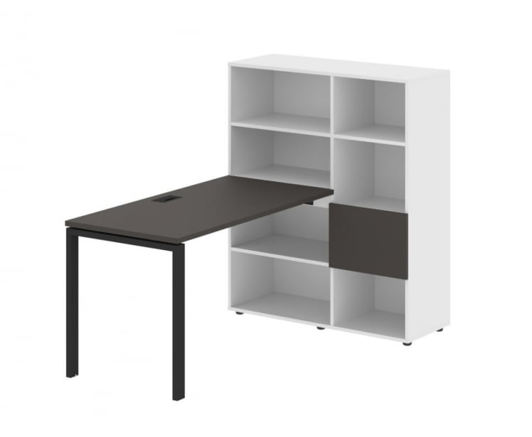 Рабочая станция EDIS EURST 1113 Мокко Черный Белый_0