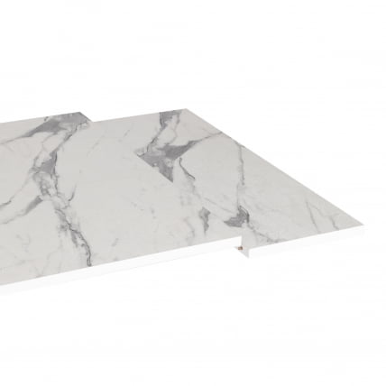 Стол VIGO ЛДСП/HPL/металл, 120 x 80 x 30 х 30 х 75 см, Мрамор светлый/белый_8