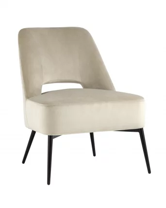 Кресло лаунж Бостон велюр Бежевый_0