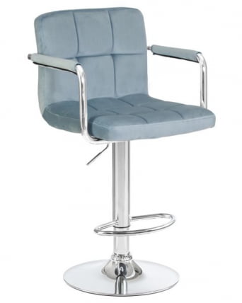Стул барный DOBRIN KRUGER ARM (пудрово-голубой велюр (MJ9-74)) 2 шт_3