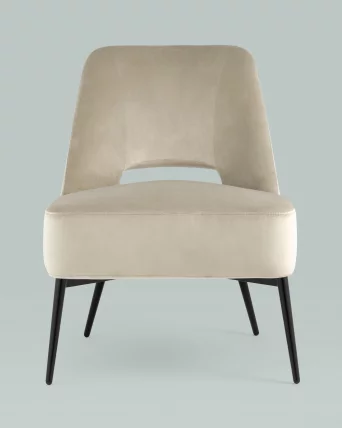 Кресло лаунж Бостон велюр Бежевый_3