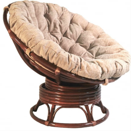 Кресло Папасан вращающийся 23/01B молочный шоколад_0