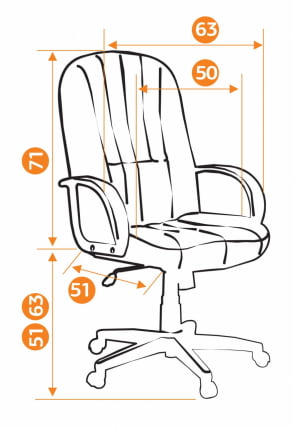 Кресло руководителя СН833 серый 207/12_6