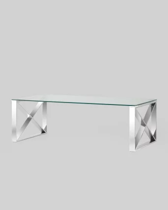 Журнальный стол КРОСС 120x60 Серебро_1