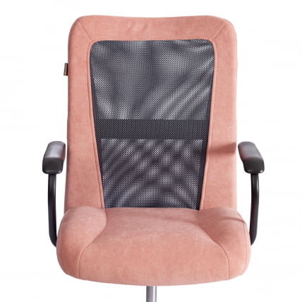 Кресло STAFF флок/ткань, розовый/серый, 137/W-12_5