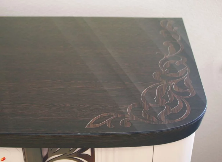 Комплект мебели для спальни Катрин №03 Дуб венге Белый песок Санчо крем Браун вуд_8