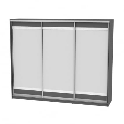 Шкаф-купе B-230х270х60-3(Графит-D10D10D10)_0