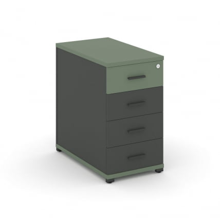 Тумба приставная с 4-мя ящиками CONCEPT CN.TGO-002 B/W Кобо Антрацит_0