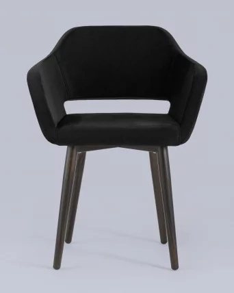 Стул с подлокотниками Саймон велюр Черный_3