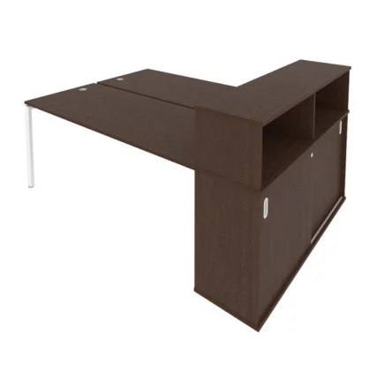 Рабочая станция с опорным шкафом-купе Metal System Б.РС-СШК-2.5 Венге/Белый_0