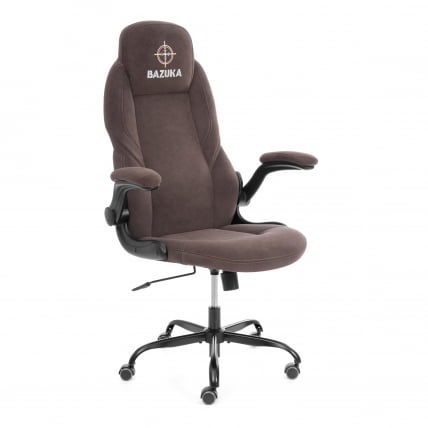 Кресло геймерское BAZUKA metalBL велюр, коричневый, 6_0