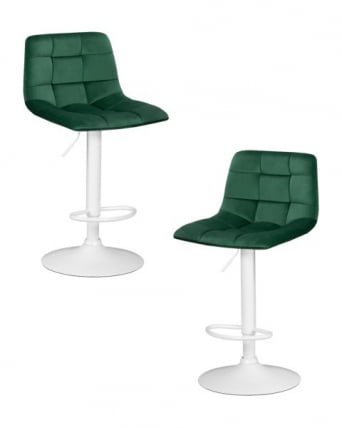 Стул барный DOBRIN TAILOR WHITE (зеленый велюр (MJ9-88)) 2 шт_0