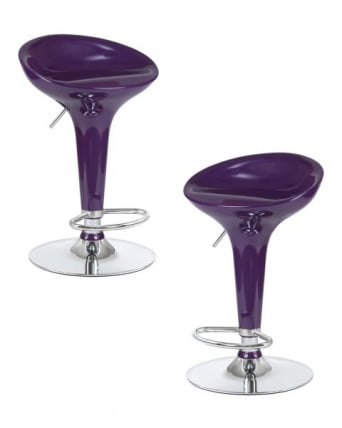 Стул барный DOBRIN BOMBA (фиолетовый металлик) 2 шт_0