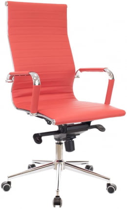 Кресло руководителя Everprof Rio M Экокожа Triks Красный_0