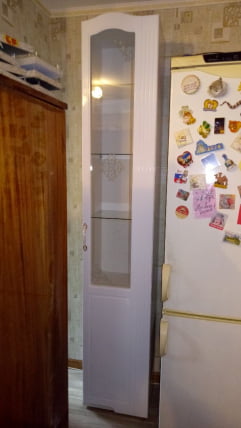 Шкаф-пенал Виктория 32 со стеклом_3