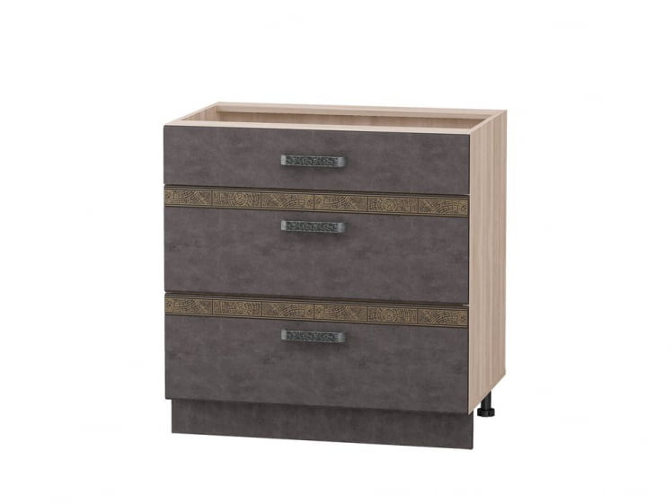 Стол с 3 ящиками (система Hettich) Бруклин 101.92 Дуб Кронберг/Лагода/Антрацит_0