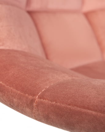 Стул барный DOBRIN TAILOR WHITE Пудрово-розовый велюр MJ9-32_9