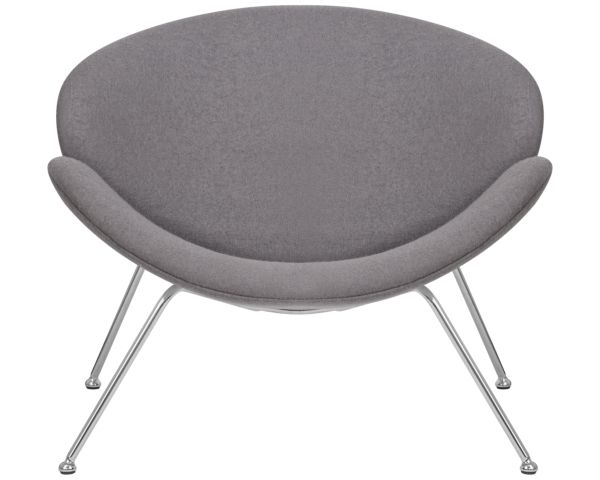 Кресло дизайнерское DOBRIN EMILY (серая ткань AF7, хромированная сталь) 2 шт_6