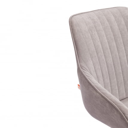 Кресло офисное DUBLIN велюр Clermon, св. -серый, 60_8