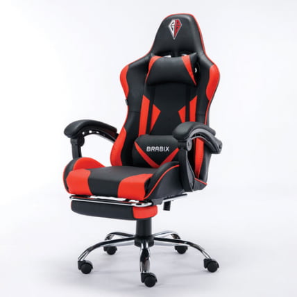 Кресло компьютерное BRABIX Dexter GM-135 подножка Красное_6