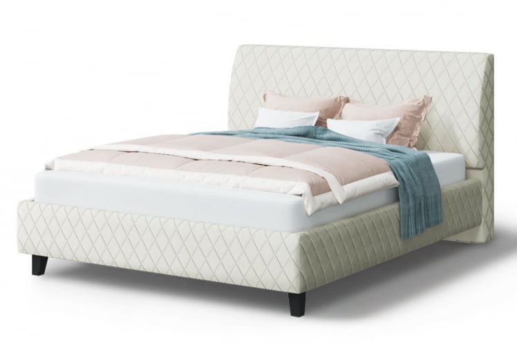 Кровать Хилтон, 2000 x 1800 мм, серо-белый_0