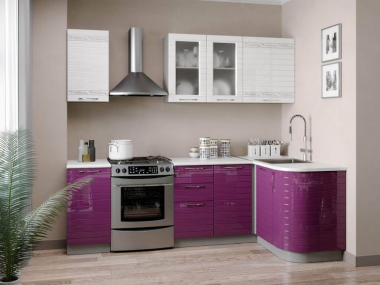 Тумба кухонная 300 Анастасия ЛД 020.002.000 Ежевика_1