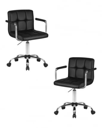 Офисное кресло для персонала DOBRIN TERRY (черный) 2 шт_0