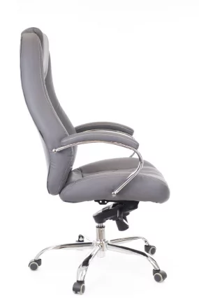 Кресло руководителя Drift M кожа Серый_1