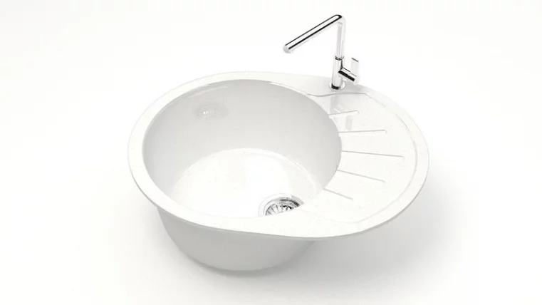 Кухонная мойка глянцевая Тейлор Z10 Белый лёд_1