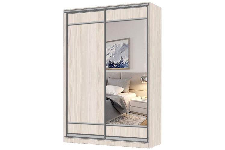 Шкаф-купе 2-х дверный Виктория 1600х584х2300, Бодега светлая 16ДЛЛЛДЛЗЛ-ПЯ-Бс 310-426_0