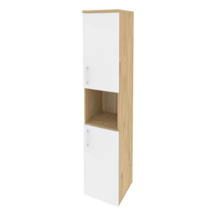 Шкаф высокий узкий правый ONIX O.SU-1.5(R) Тиквуд Светлый/Белый_0