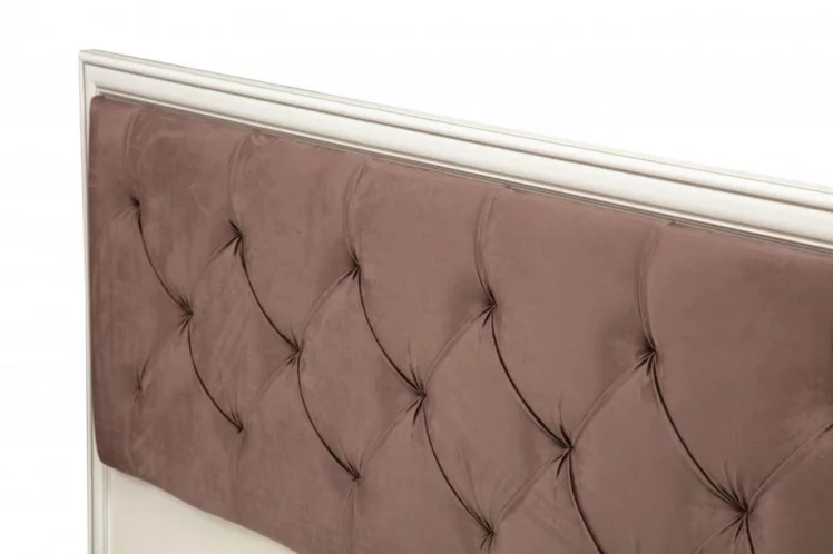 Кровать двойная 1600 Габриэлла 06.02-03 без основания Вудлайн кремовый Аруша венге_2