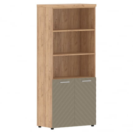 Шкаф с 1 комплектом глухих малых дверей и топом Torr LUX TLHC 85.5 Дуб Бофорд Капучино_0