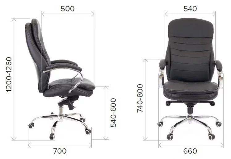 Кресло для руководителя Everprof Valencia M Кожа Черный_3