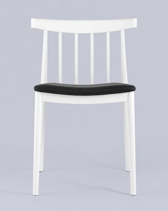 Стул пластиковый Ranch с мягким сиденьем Белый_3