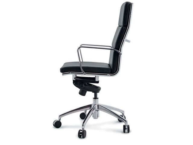 Кресло с высокой спинкой на крестовине Абсолют D100 Черное_2