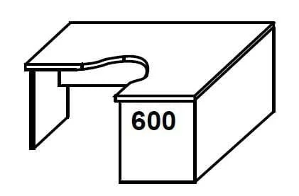 Стол письменный правый СА-3 Пр  Венге/металлик_1