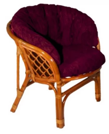 Кресло Багама, подушки коричневые или светлые полные Bahama5 мед_1